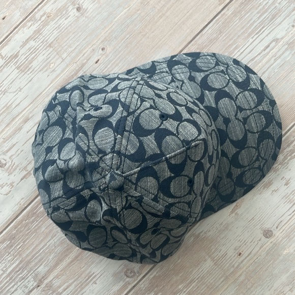 New COACH Signature Chambray Jeans Color Baseball Hat sale Authentic hat sz M/L - Picture 11 of 14